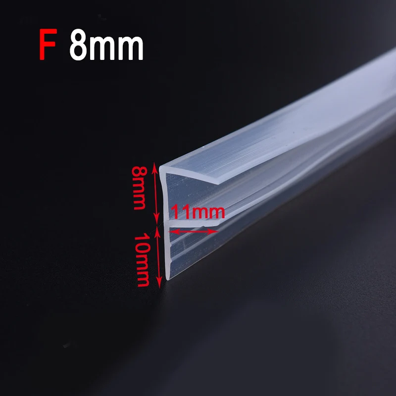 Economical F/U/H Shape Glass Door Tape Sealing Silicone Rubber Window Gasket Strip Bath Screen ds99 | Дом и сад