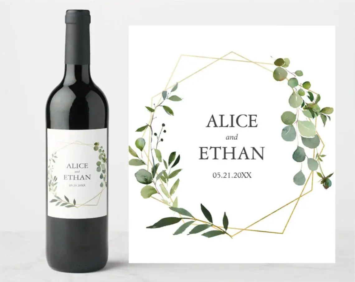 В количестве 20 штук с Персонализированные пользовательские фото винная бутылка