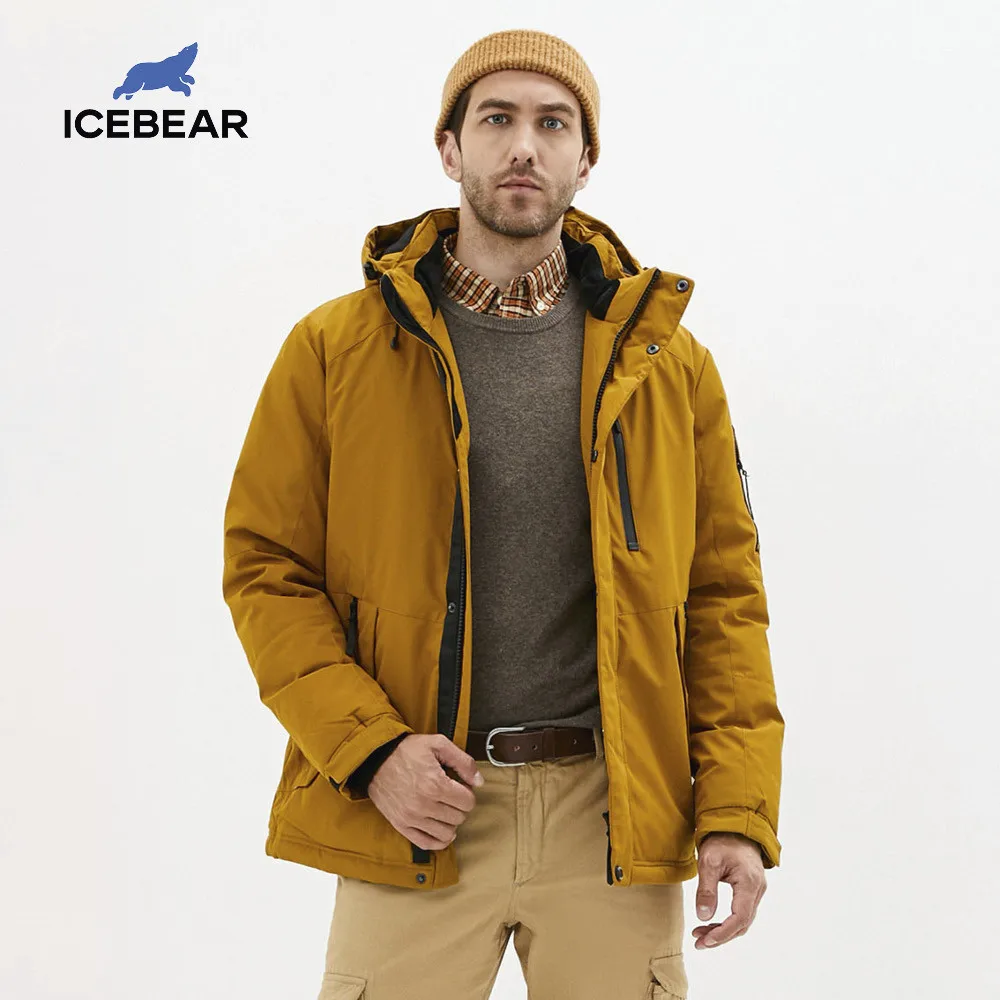 ICEbear 2020 осень и зима новое мужское пальто с капюшоном теплая мужская хлопковая
