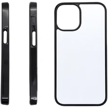 Customize 2D Sublimation Blank Case For iPhone 11 12 13 mini Pro Max X Xr Xs Plastic Cover Aluminium Plate Customized DIY 10pcs