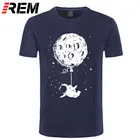 Мужская футболка из 100% хлопка, с коротким рукавом, с круглым вырезом