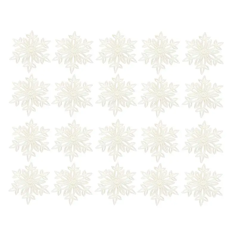 20 шт. рождественские украшения в виде снежинок деревянные бирки праздничные