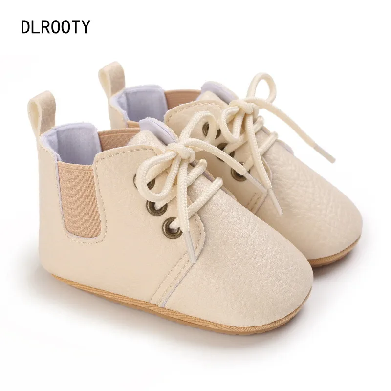 New Baby Shoes Retro Leather Boy Girl Shoes Multicolor Toddler Rubber Sole Anti-Slip First Walkers Infant Newborn Moccasins