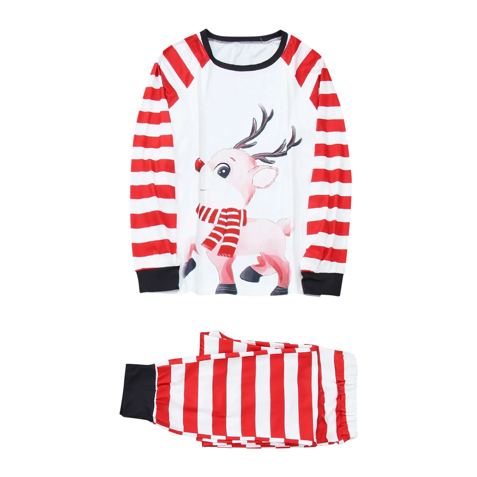 

Women Christmas Blouse And Xmas Clothes Print Mommy Tops Pants Pajamas Family