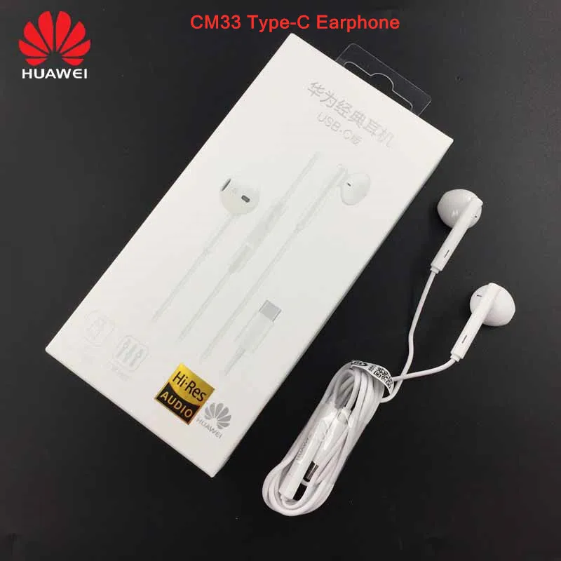 100% оригинальные наушники HUAWEI CM33 USB Type-C наушники-вкладыши с басами и микрофоном