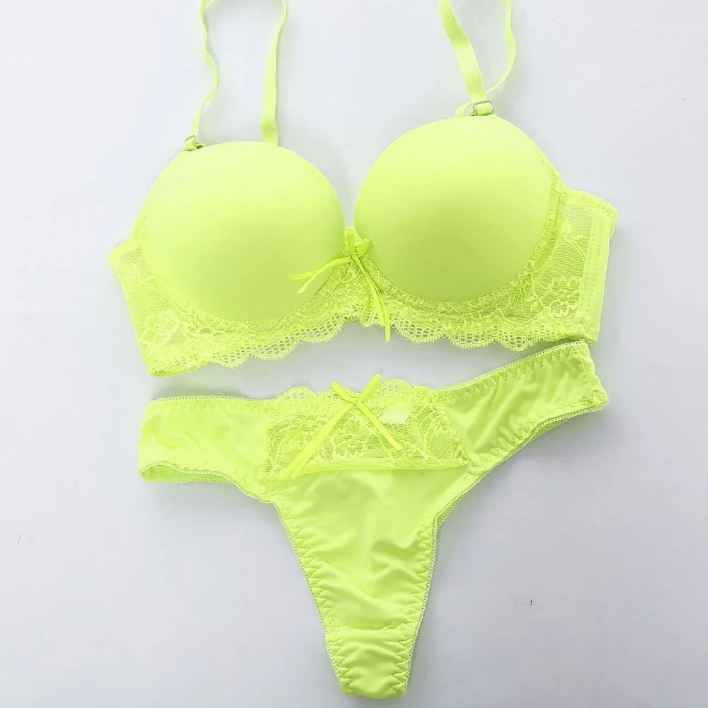 Неоновый модный сексуальный комплект нижнего белья сексуальное бра хлопковый
