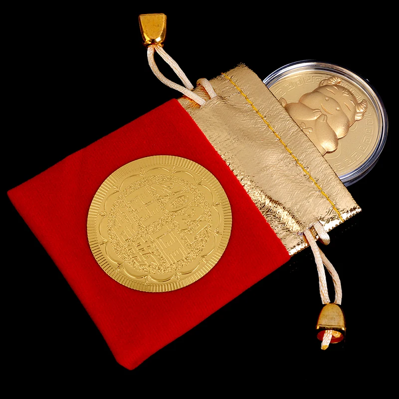 1 шт 2021 год быка памятная монета Китайский Зодиак Сувенир Монета Новогодний
