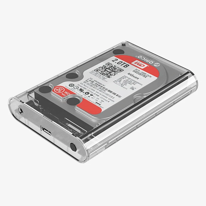 ORICO 3139U3 Transparent HDD Case 3.5 Inch SATA to USB 3.0 Transparent HDD Enclosure Plug and Play Hard Drive Case for Computer