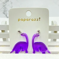 new cute colorful animal acrylic dinosaur earrings for women girls students children birthday gifts lovely jewelry