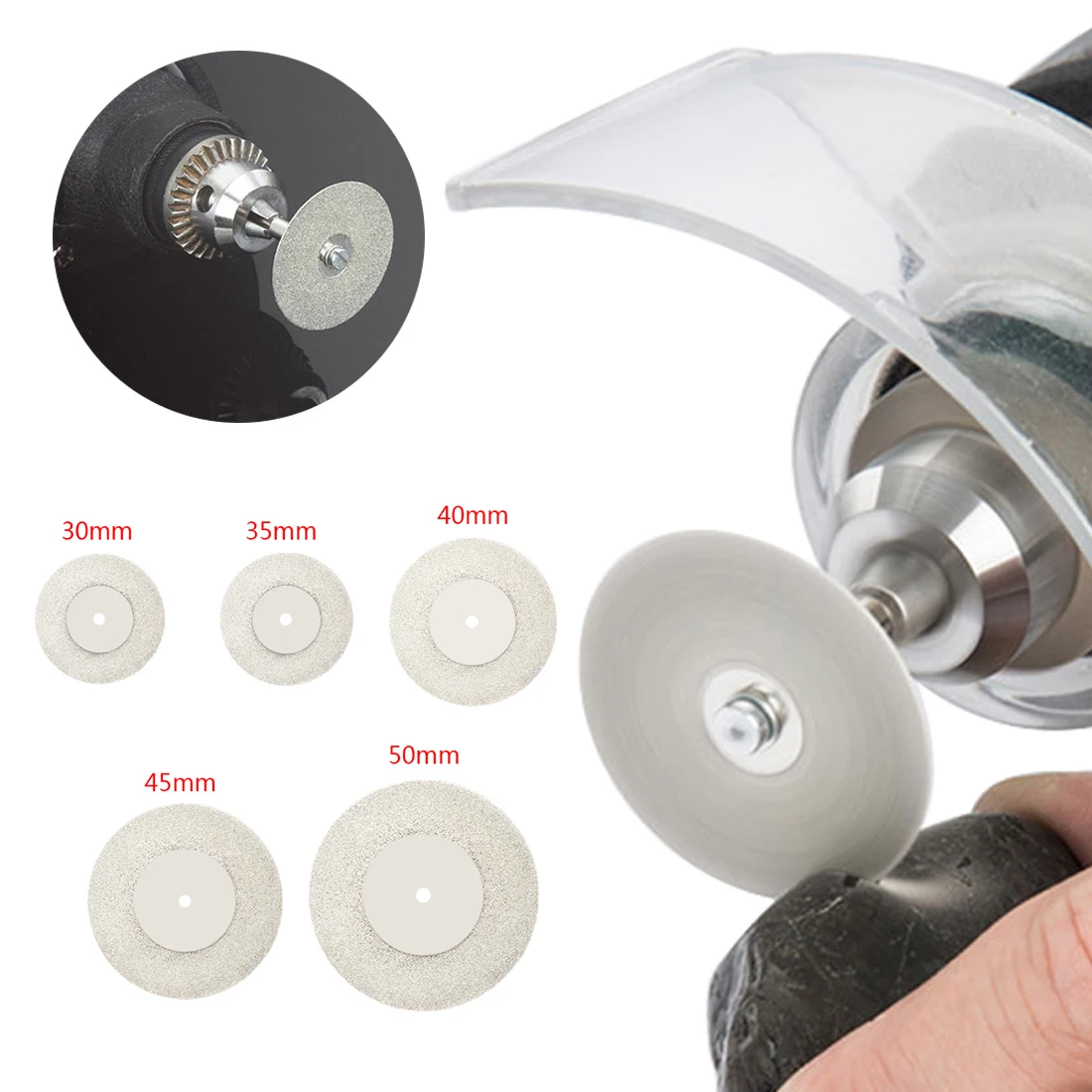 

20-50mm Diamond Cutting Disc Mandrel Dremel Accessories Mini Circular Saw Blade Electric Saw for Drill Steel Rotary Cutting Tool