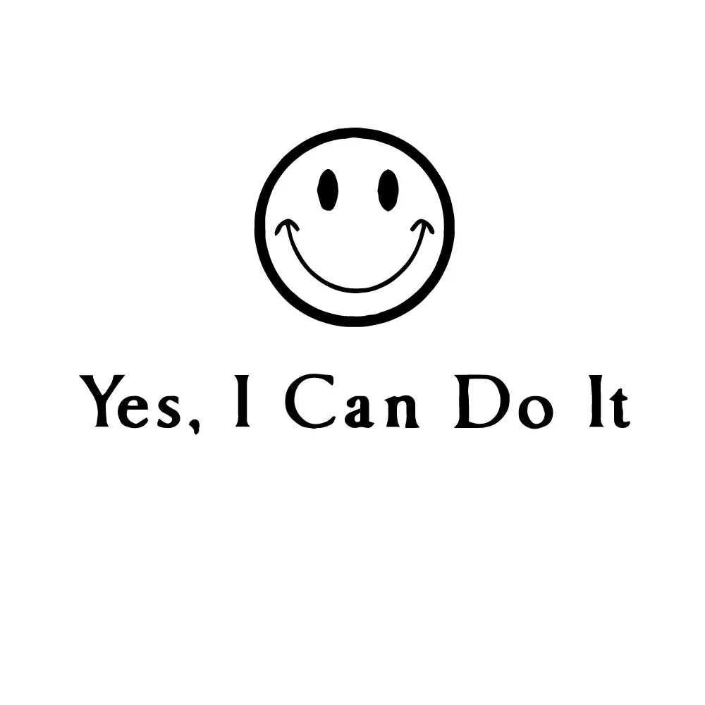 Настенные стикеры Smile декор для интерьера офиса да я могу это сделать