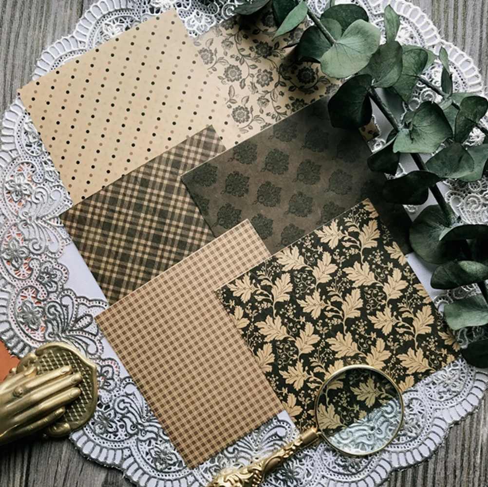 6 шт./компл. Ретро винтажная текстура веленевая писчая бумага стикер набор для