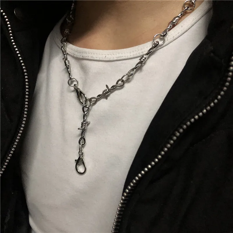 

Harajuku Personality Multi-purpose Thorns Thorn Chain Punk Pants Chain Thorn Necklace For Cool Men Women Hip Hop Accessories