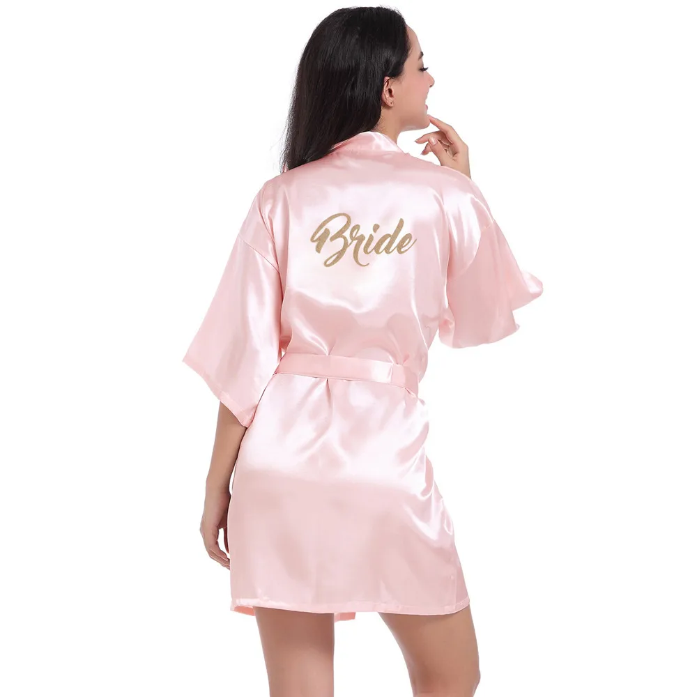 Халат атласный Атласный халат для женщин пижамы невест Свадебные brideslmaid подарок