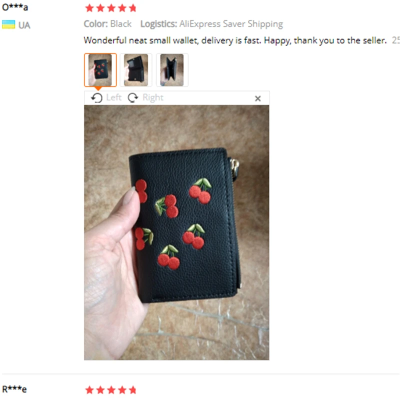 Модный женский короткий кошелек для монет из искусственной кожи, кошелек с вышивкой вишни, держатель для карт, мини-сумочка для денег для девушек