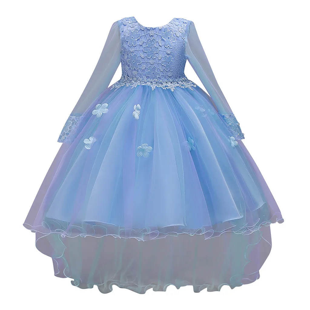 Платье Эльза Для малышей платье для маленьких девочек костюм принцессы с бантом