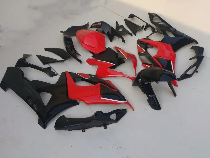 Комплект обтекателей под давлением для GSXR1000 05 06 GSX-R GSXR 1000 K5 2005 2006 ABS красный черный