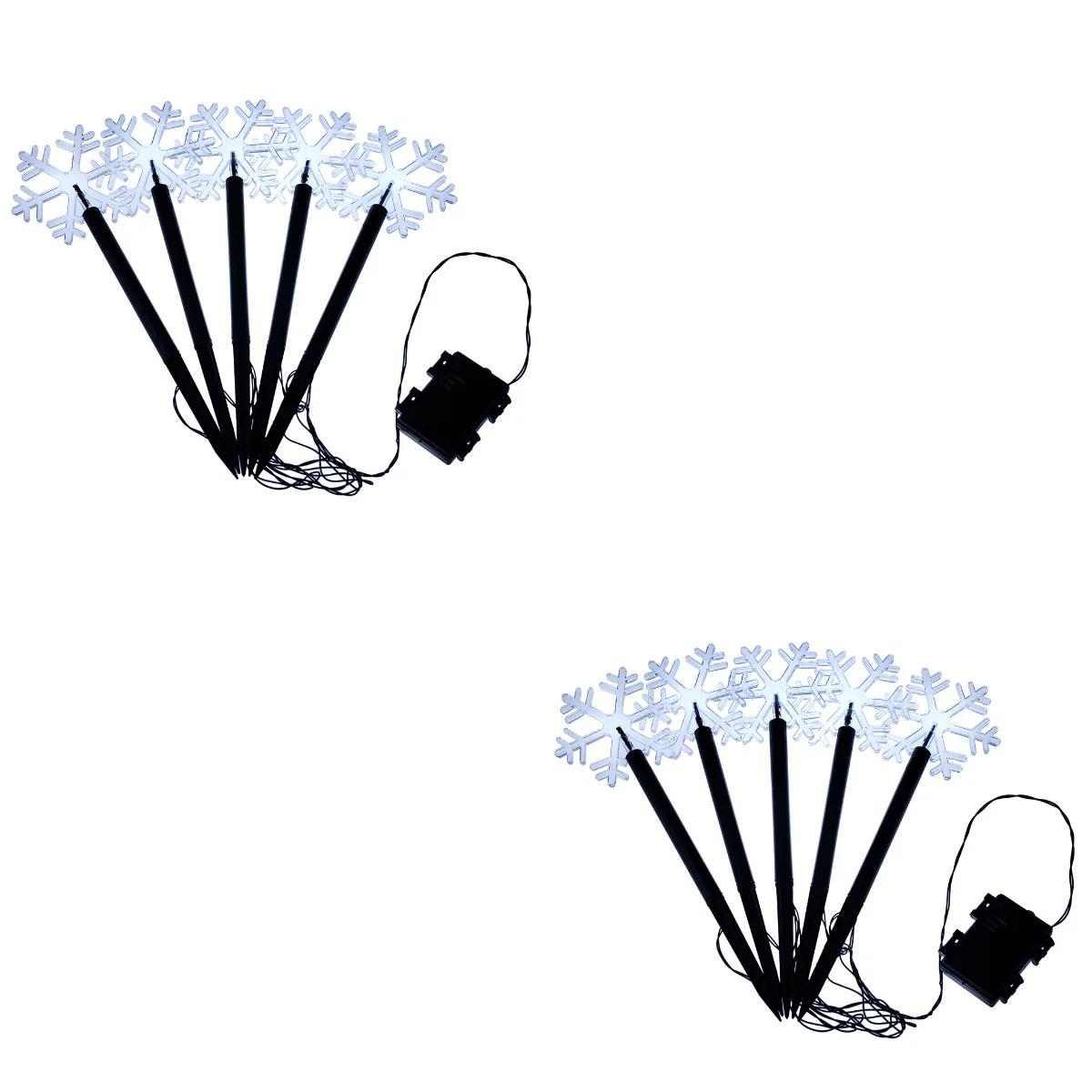 

2 шт., декоративная напольная гирлянда со снежинками