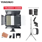 Светодиодная лампа Yongnuo YN300III для нанесения макияжа, лампа для студийной съемки фото и видео, 5500K, софтбокс опционально с аккумулятором постоянного тока