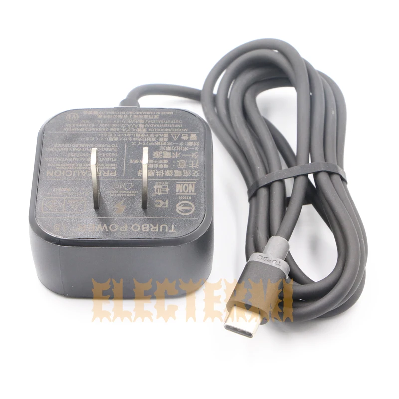 Electermi Оригинальное быстрое зарядное устройство Turbo power usb type C Micro V8 USB QC2.0 зарядное устройство для Motorola Z G4 G5 G6PLUS XT1789 зарядное устройство
