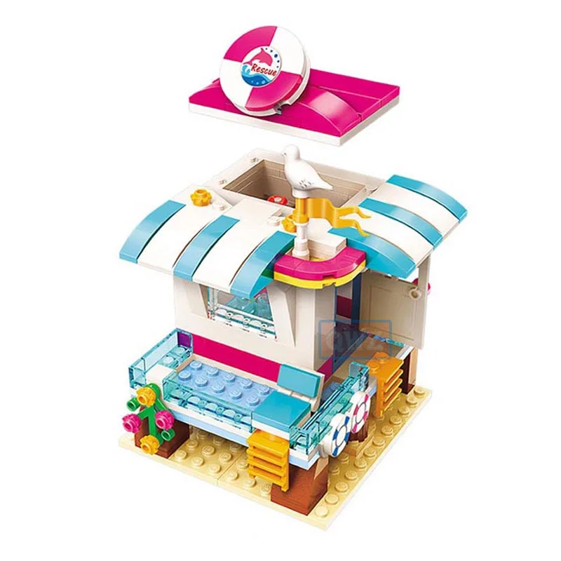 Конструктор для девочек морской пляж горка парк развлечений дом вечеринка