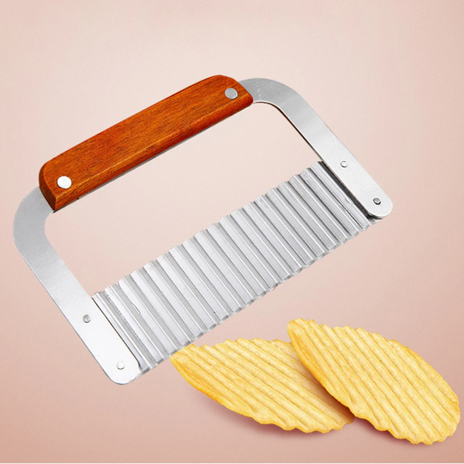 

Волнистый нож из нержавеющей стали, резак для картофеля, слайсер, слайсер, измельчитель картофеля, волнистый нож, нож для картофеля