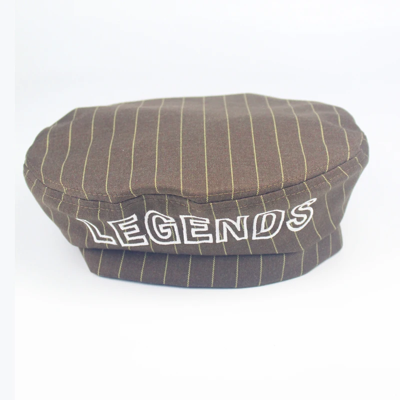 Женский твидовый берет Foux зеленый в полоску с бабочками корейский стиль |