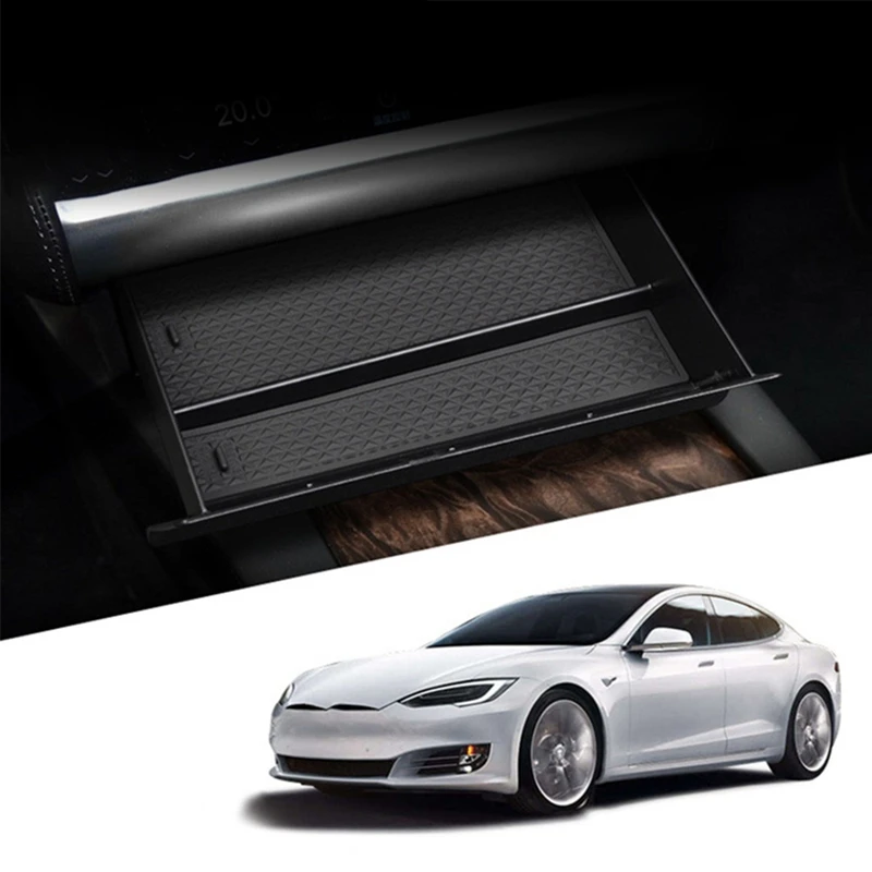 for Tesla Model X S 2014-2019 Accessories Car Center Console Organizer Tray Armrest Cubby Drawer Storage Box | Автомобили и