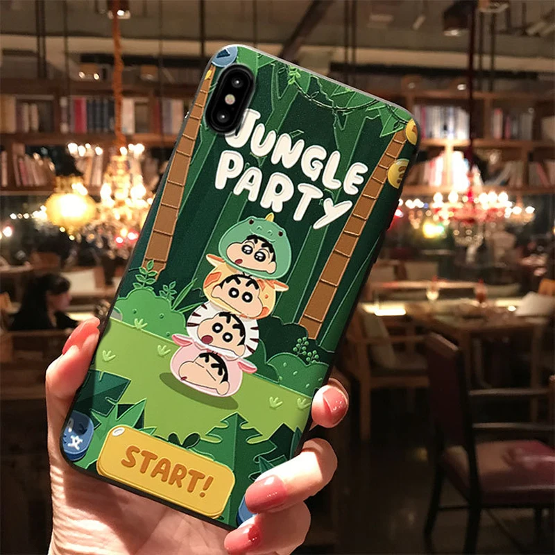 Чехол для телефона с изображением мультяшных конфет карандашей и торта Shinchan iPhone