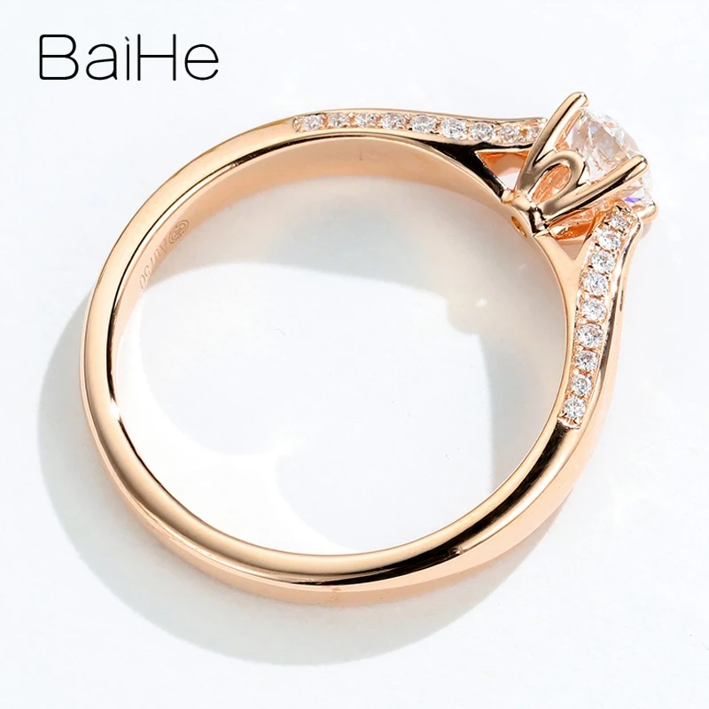 BAIHE Solid 14K покрыто розовым золотом 0 30-0.40ct/0.50ct без основной камень Обручальное