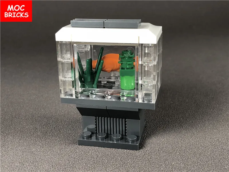 Набор кубики MOC сделай сам украшение для семьи экшн фигурка аквариума Trans Fish