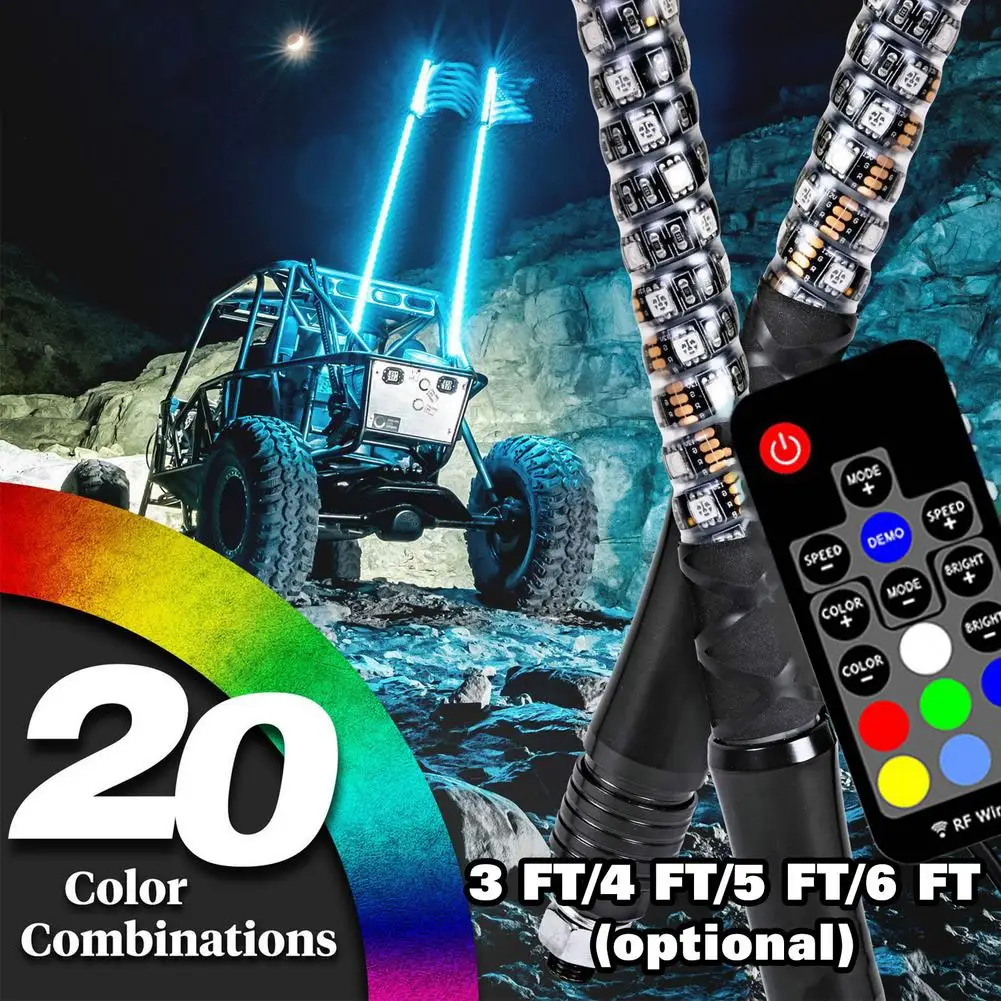 Для внедорожника ATV UTV RZR Led лампы для флага RGB Меняющие цвет Внедорожник Багги