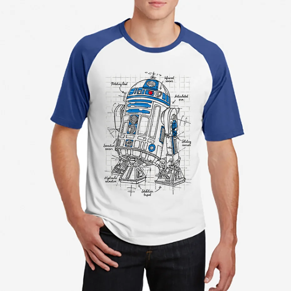 Модная футболка с роботом дроид C3P0 Project мужские футболки джедая фотографией