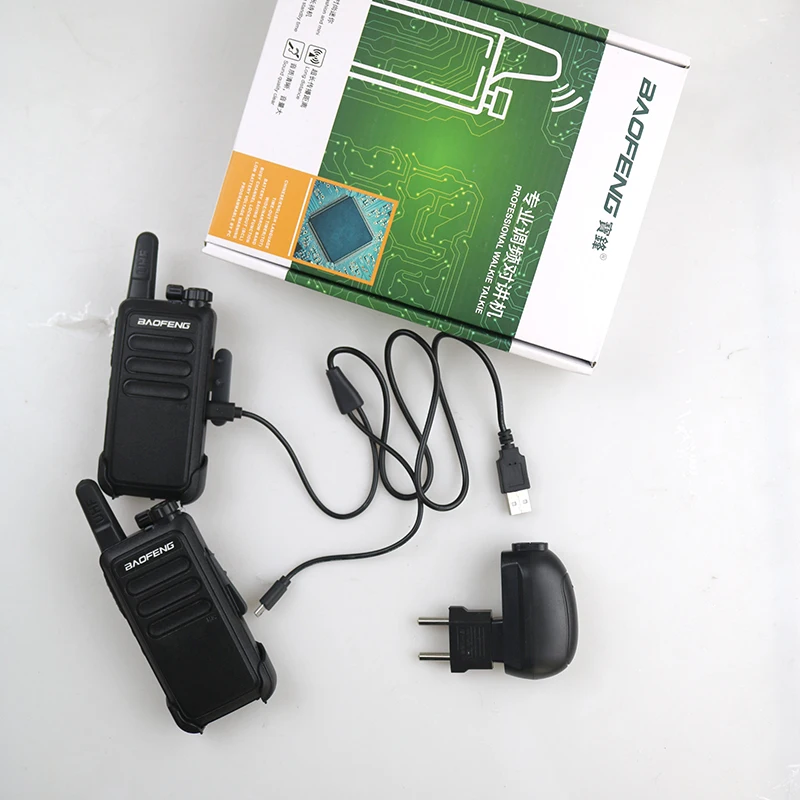 2 шт. BAOFENG R5 дешевая рация радио 5 Вт УВЧ Ручной приемопередатчик двухстороннее USB