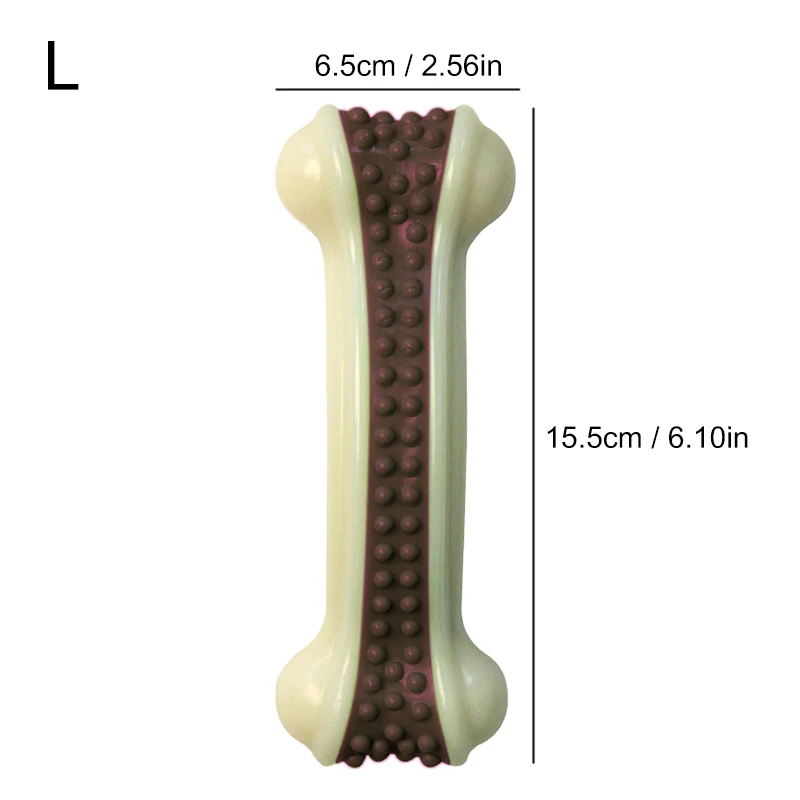 ПЭТ РЕЗИНОВАЯ кость в форме молярной палки для собак Интерактивная зубная щетка