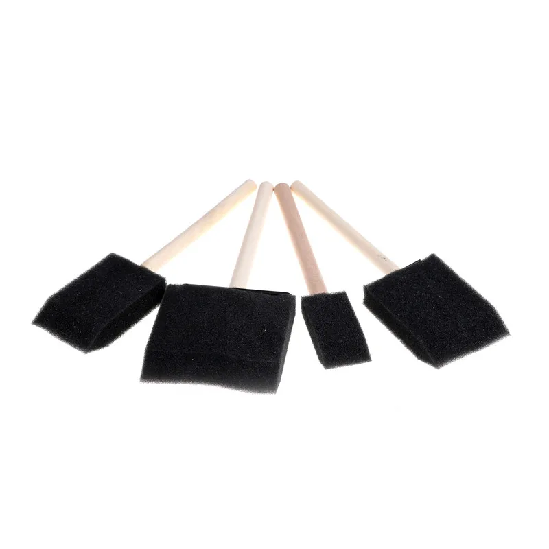 

4 шт./компл., поролоновая губчатая кисть с деревянной ручкой для художественной росписи, граффити, для уборки пыли, инструменты для рисования...
