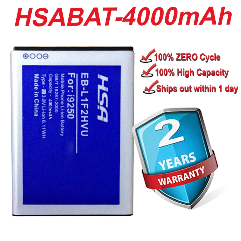 Аккумулятор Емкостью 4000 мАч для Samsung Galaxy Nexus Prime EB L1F2HVU I9250 I557 I515|battery for samsung|battery