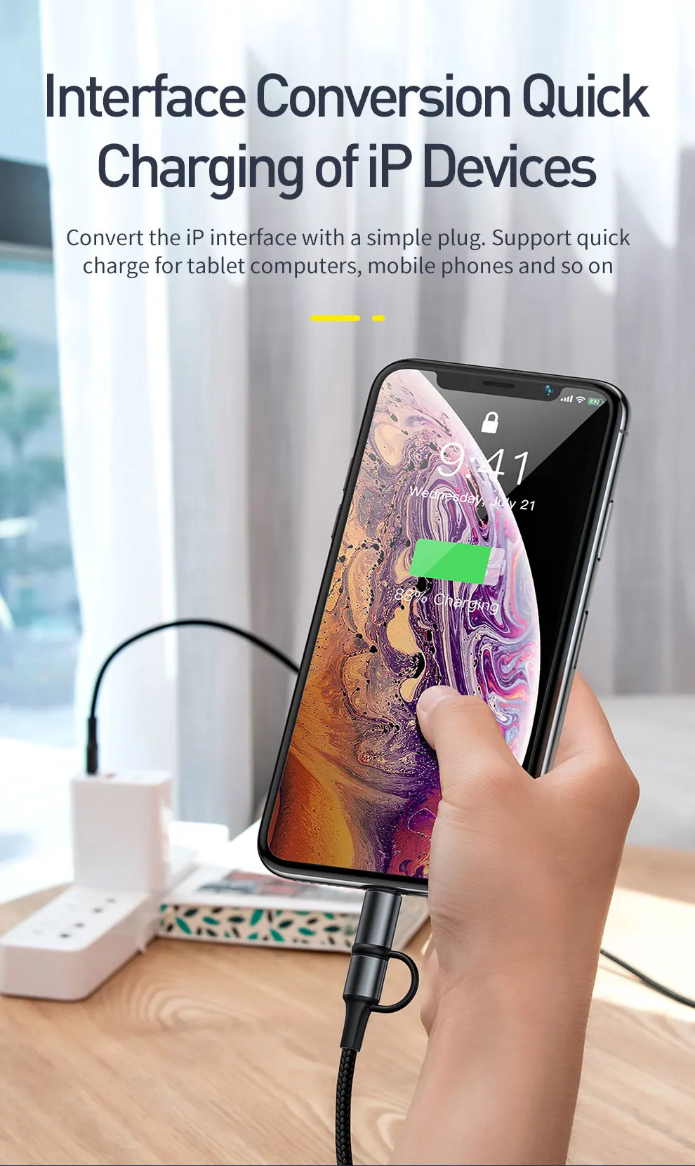 Baseus 60 Вт usb type-C кабель для iPhone 11 Pro Max Xs Max X USB-C кабель PD Быстрая зарядка зарядное устройство USB кабель 2 в 1 кабель провод шнур