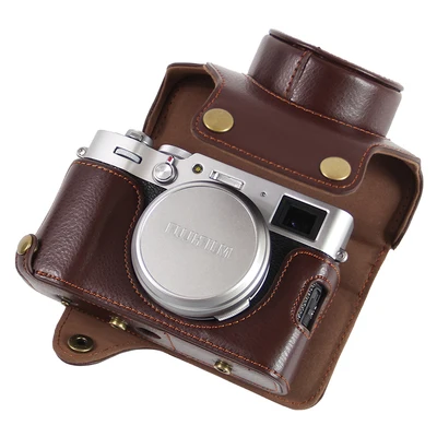 

luxury handwork Camera Genuine leather cowhide Bag Body BOX Case For Fujifilm Fuji x100v X-100V Protective sleeve handle shell