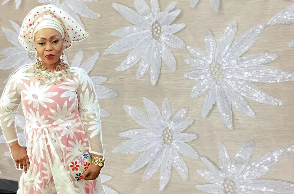 Высококачественный французский Шелковый материал красивая африканская