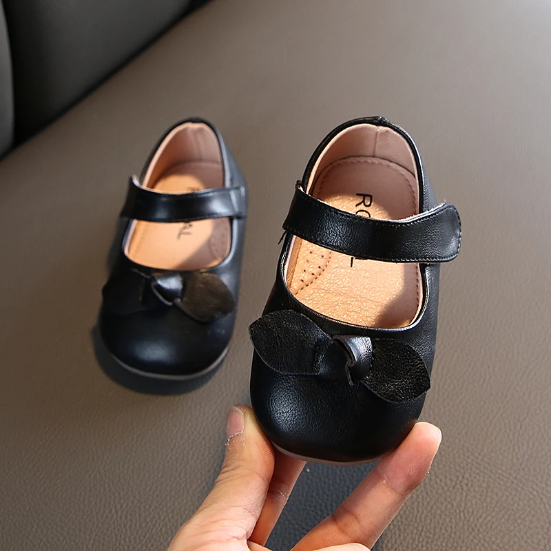 Однотонная обувь для отдыха из искусственной кожи маленьких девочек Детские