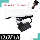 Зарядное устройство для литиевых аккумуляторов, 12,6 в, 1 А, штепсельная вилка ЕССША, 18650 полимерных аккумуляторов, портативное зарядное устройство постоянного тока, 5,5*2,1 мм