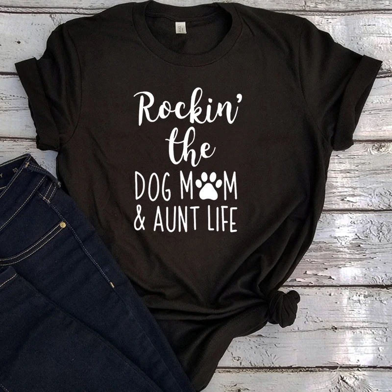 Качалка Собака Мама Жизнь футболка для женщин с милой собачкой влюбленных Летние