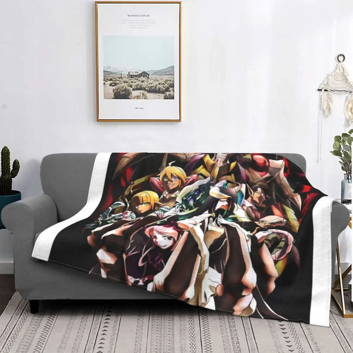 

Overlord Blanket Bedspread Bed Plaid Duvets Bed Covers Hooded Blanket Summer Bedspread