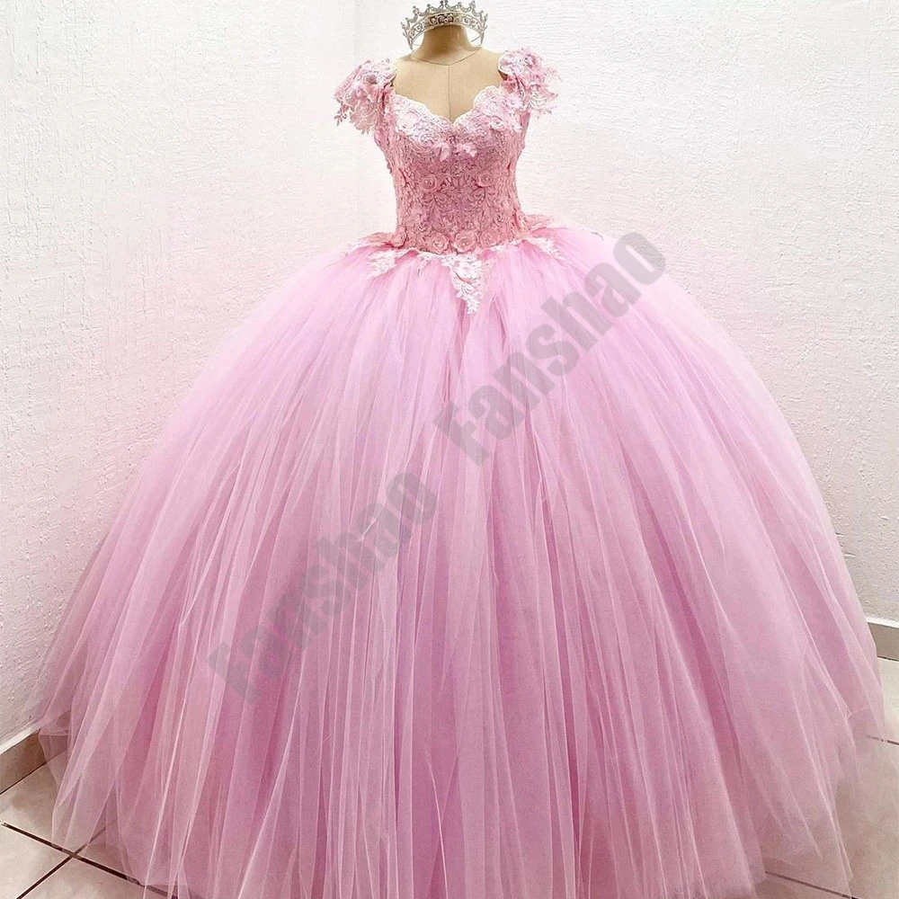 Изысканное платье wd878 для девушек бальное с коротким рукавом и V-образным вырезом