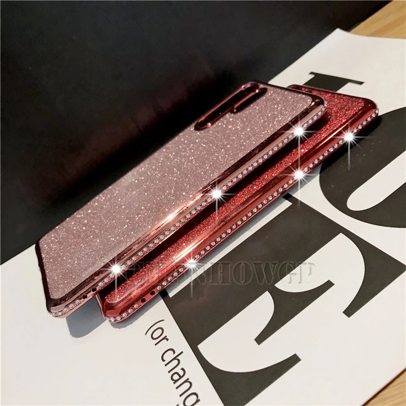 Мягкий чехол с блестками для Samsung Galaxy S7 Edge S8 S9 S10 A6 A8 J4 J6 Plus A7 A9 2018 A10 A20 A30 A40 A50 A70 A10S