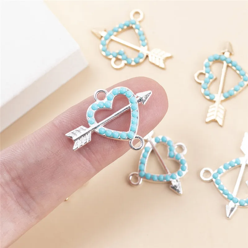 

DIY 10 шт./лот смешанные эмалевые подвески в форме сердца ожерелье серьги для женщин и девушек аксессуары для изготовления ювелирных изделий