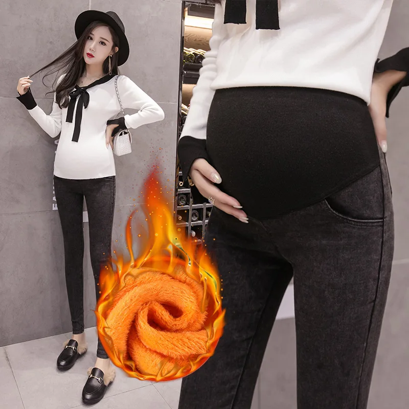 Джинсы для беременных женщин весна-осень Леггинсы высокая эластичность уход за