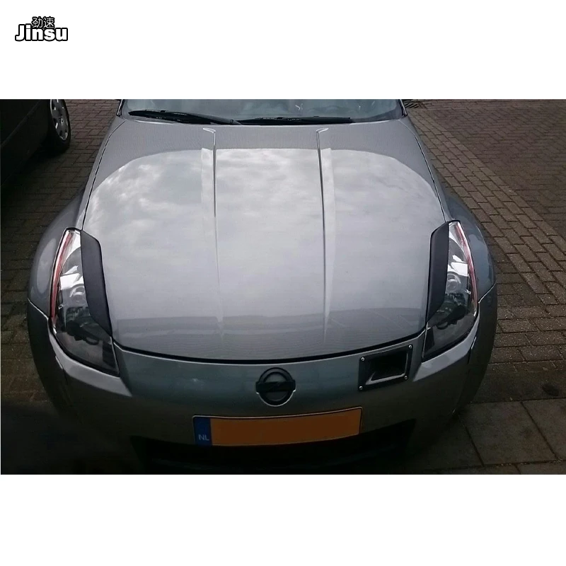 Волокно стекло матовый черный праймер фары Брови Веки автомобильные наклейки