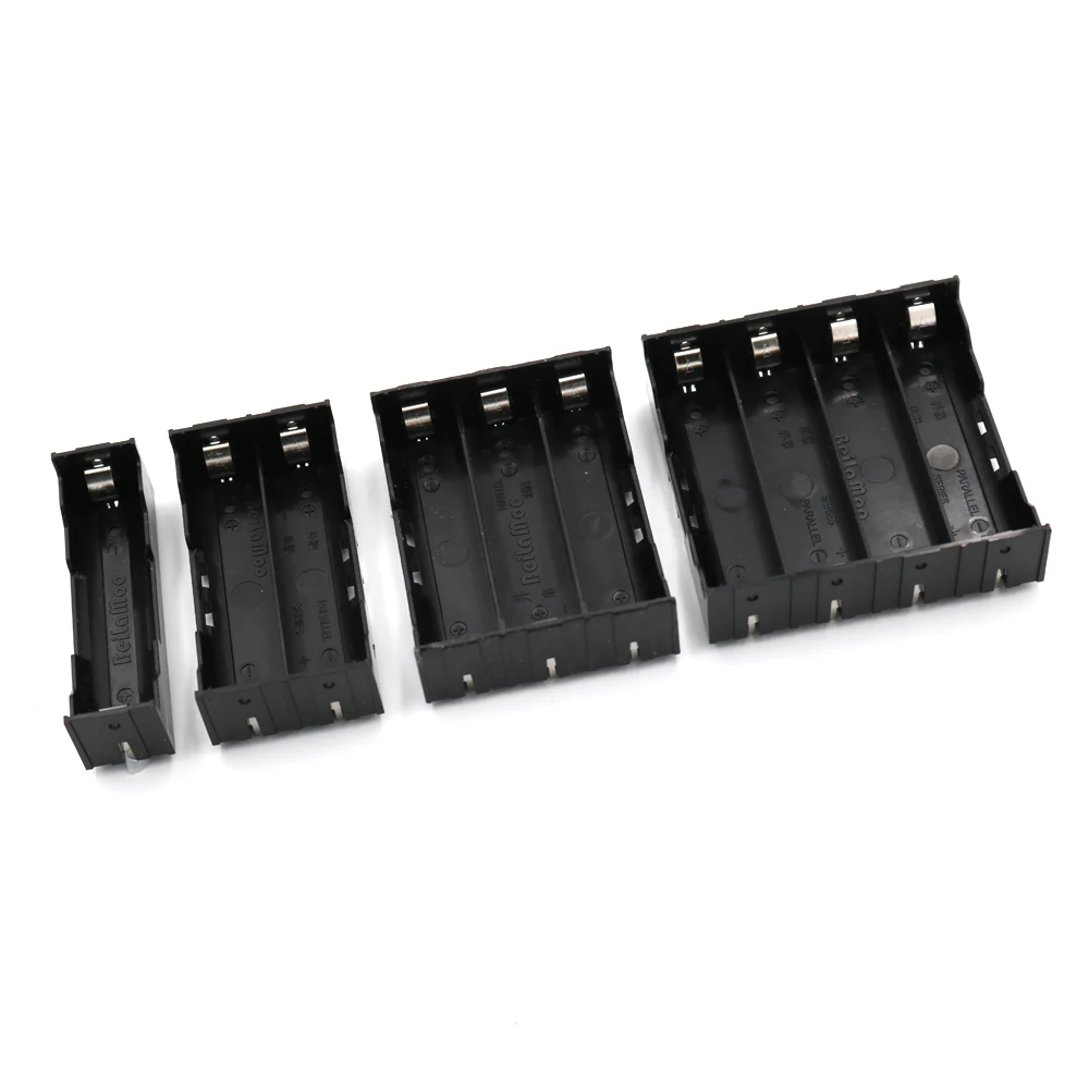 1/2/3/4 Section Battery Terminal Case Holder Storage Box For 18650 Rechargeable Batteries 3.7V DIY Connector Series parallel | Электроника